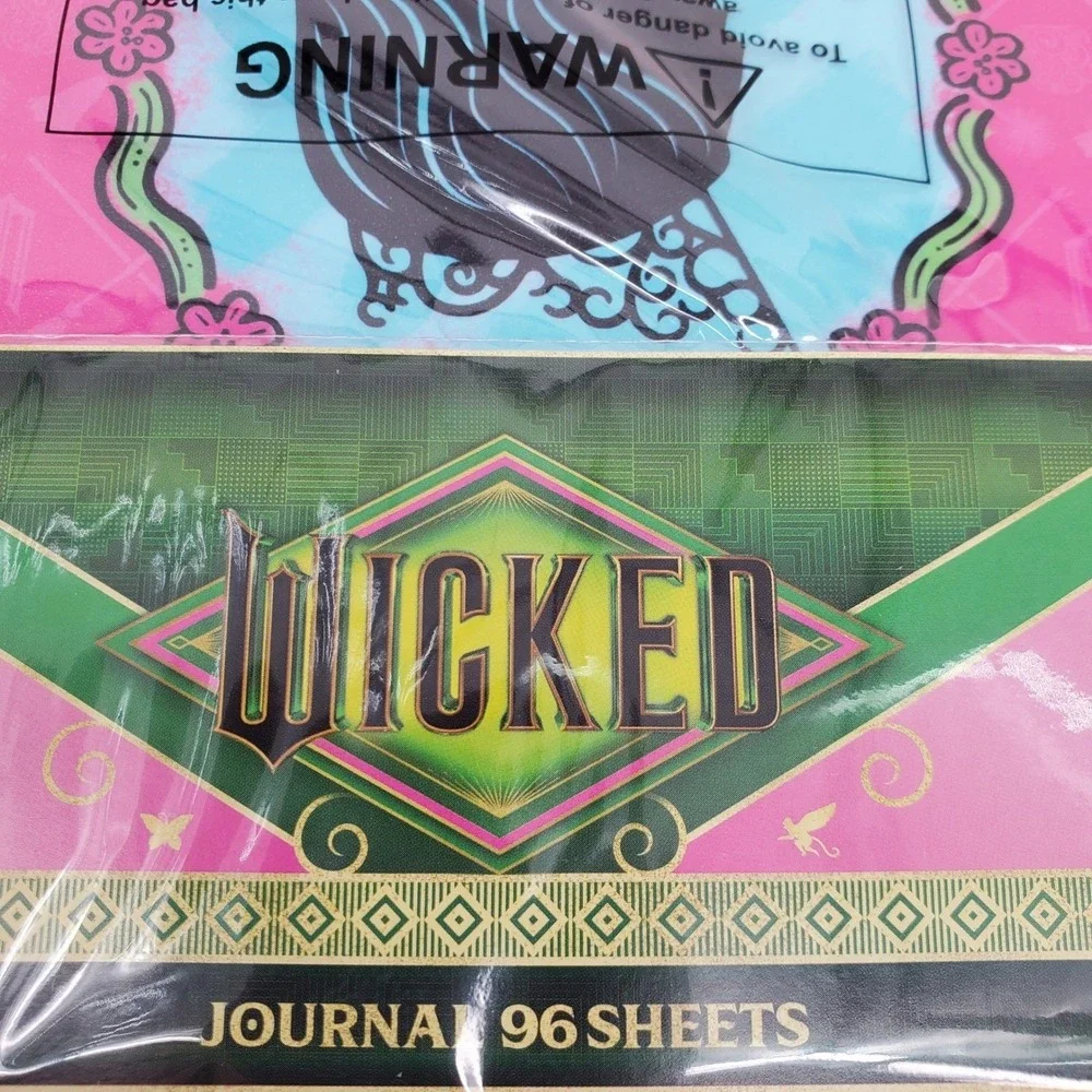Wicked Journal Spiral Bound Pink Glinda Bookmarks Sections 96 Pages 8